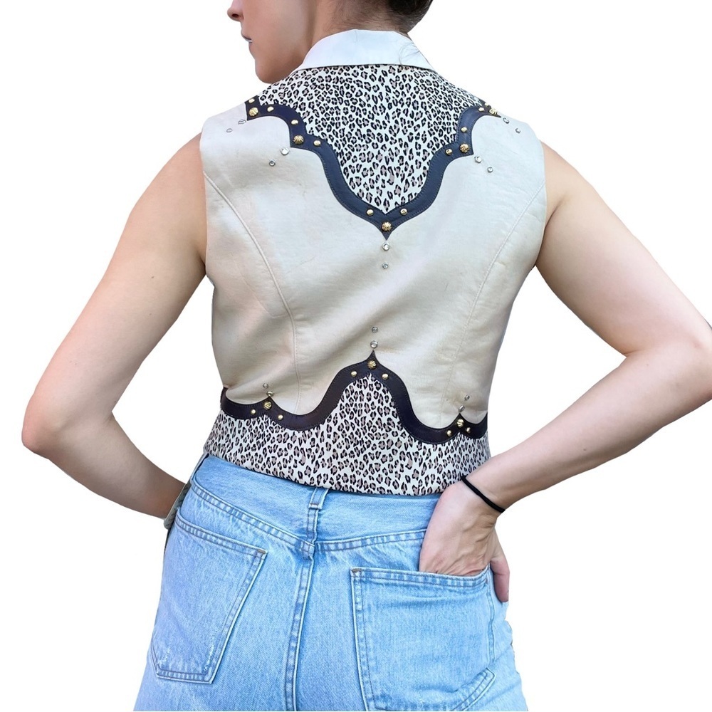 Vintage Hobby Horse Equestrian Western Cowgirl Suede Vest Size Medium